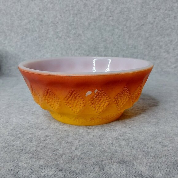 Vintage Anchor Hocking Fire King Bowls‎ Oven Proof Gradient Red Orange Se… - Picture 5 of 9